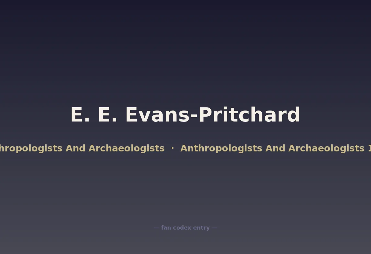 E. E. Evans-Pritchard
