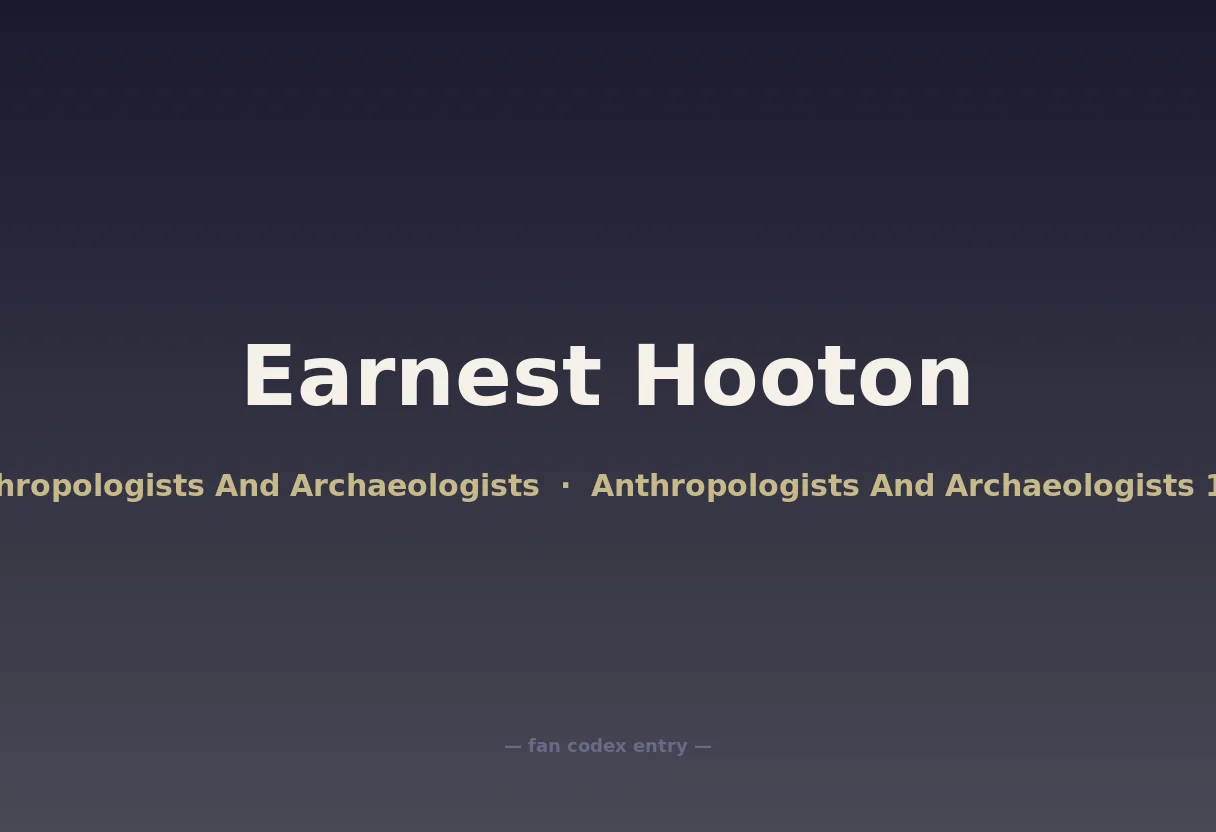 Earnest Hooton